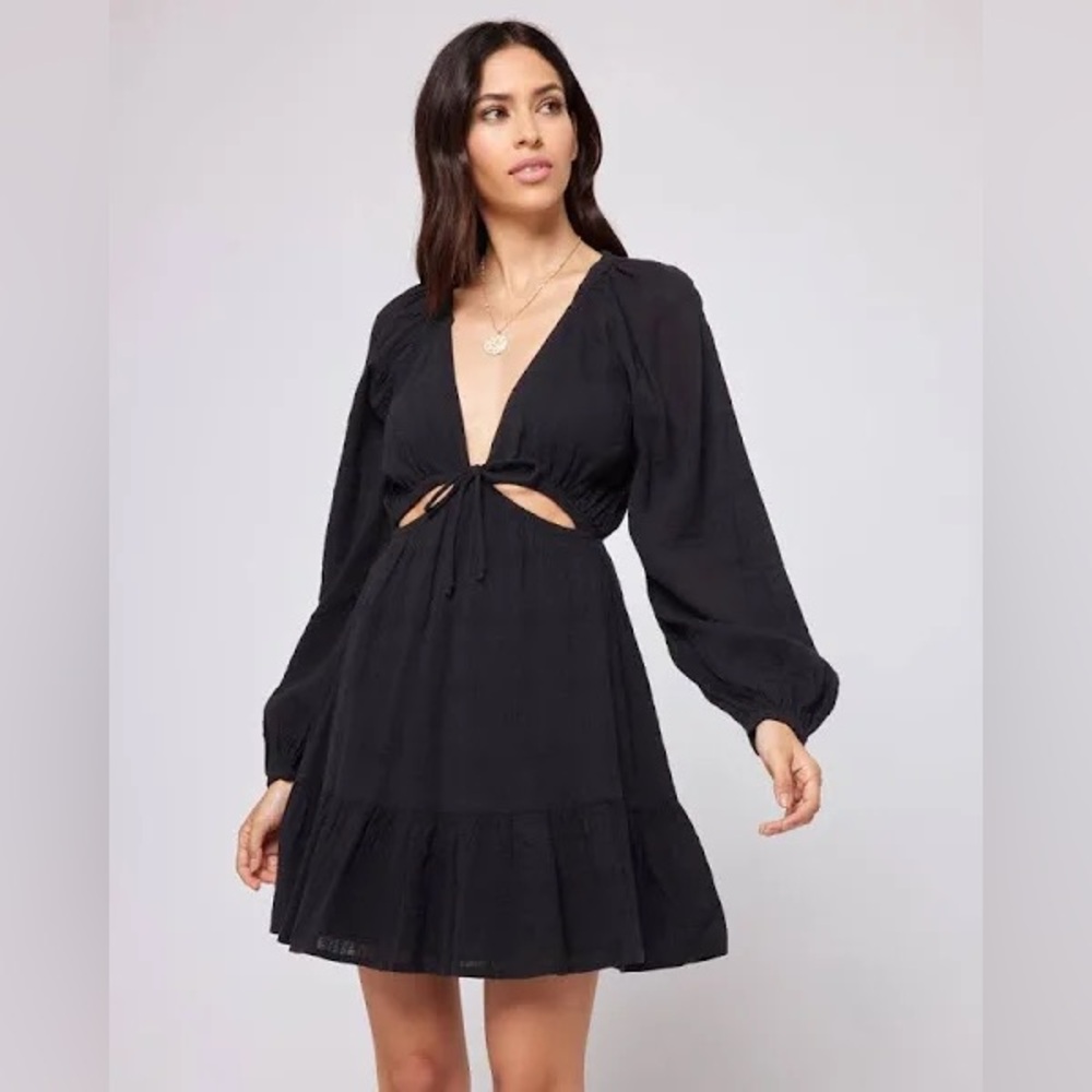 NWOT Anthropologie L Space Feelin Mine Cut Out Mini Dress - Picture 2 of 10